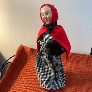 Byers Choice Caroler with mink muff